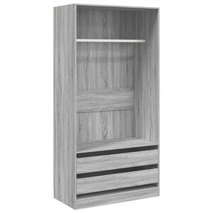 vidaXL Kleiderschrank Grau Sonoma 100x50x200 cm Holzwerkstoff