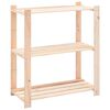 vidaXL Lagerregal mit 3 B&ouml;den 80&times;38&times;90 cm Kiefer Massivholz 150 kg