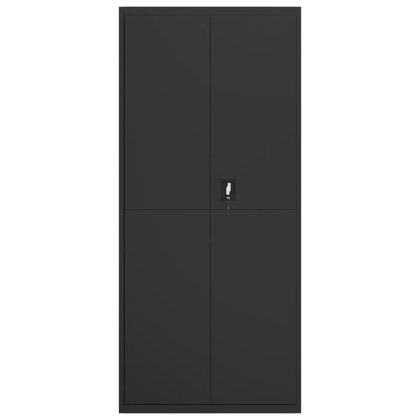 vidaXL Aktenschrank Schwarz 90x40x200 cm Stahl