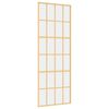 vidaXL Schiebet&uuml;r Golden 76x205 cm ESG-Klarglas und Aluminium