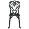 vidaXL Garten Bistro Set 3 pcs Schwarz Aluminium
