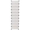 vidaXL Schuh-Organizer Zusammenklappbar mit 10 F&auml;chern Wei&szlig;