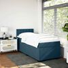 vidaXL Boxspringbett mit Matratze Dunkelblau 80x200 cm Samt
