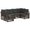 vidaXL Gartensofa-set 6 stk. 6-Sitzanzahl Grau Poly-Rattan