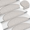 vidaXL Treppenmatten Selbstklebend Sisal-Look 15 Stk. 65x21x4 Platina