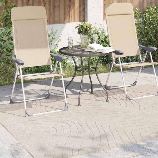 vidaXL Bereichsteppiche PALMERAS Beige 200 x 140 cm Polyester