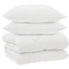 vidaXL Winterbettdecke mit Kissen 3 pcs Wei&szlig; Mikrofaser