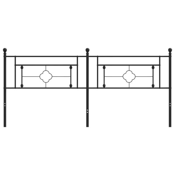 vidaXL Ersatz-Kopfteil Metall Schwarz 193 cm