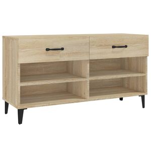 vidaXL Schuhschrank Sonoma-Eiche 102x35x55 cm Holzwerkstoff