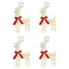 vidaXL Weihnachtsrentier 4 stk. 160 LEDs Warmes Wei&szlig; 33 x 12 x 55 cm