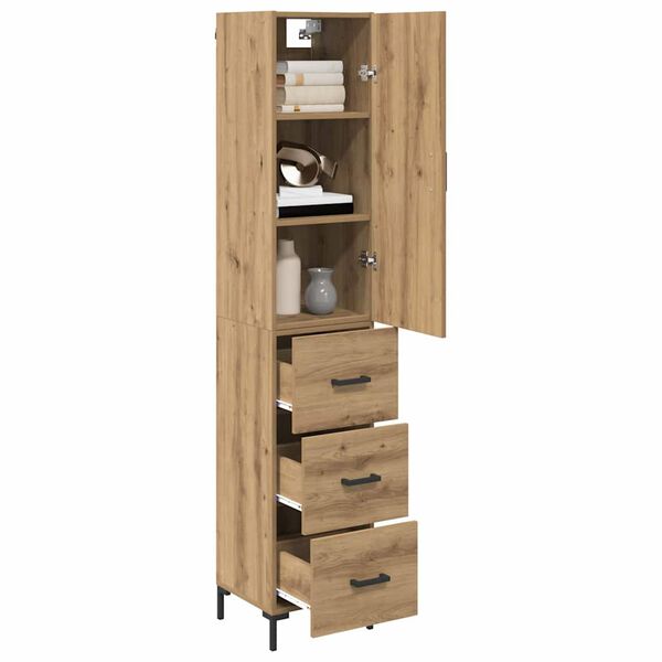 vidaXL Highboard Artisan-Eiche 69,5 x 34 x 180 cm Holzwerkstoff