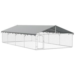 vidaXL Outdoor-Hundezwinger mit Dach 600x300x150 cm