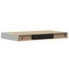 vidaXL Schweberegale 2 Stk. Eichen-Optik und Wei&szlig; 40x23,5x3,8 cm MDF