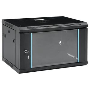 vidaXL 6U Netzwerkschrank Wandmontage 19" IP20 600x450x350 mm