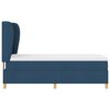 vidaXL Boxspringbett mit Matratze Dunkelgrau 90x190 cm Blau Stoff
