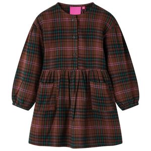 Kinderkleid mit Langen &Auml;rmeln Cognac 116