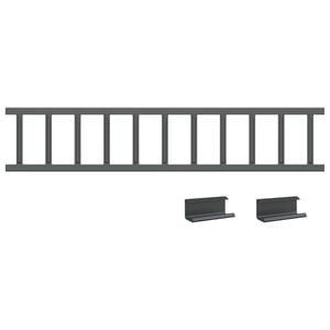 vidaXL Schneefanggitter Anthrazit 100 x 2,5 x 20 cm Stahl