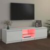 vidaXL TV-Schrank mit LED-Leuchten Wei&szlig; 140x40x36 cm