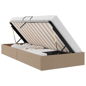 vidaXL Ottoman Bettgestell Cappuccino 90 x 190 cm Kunstleder