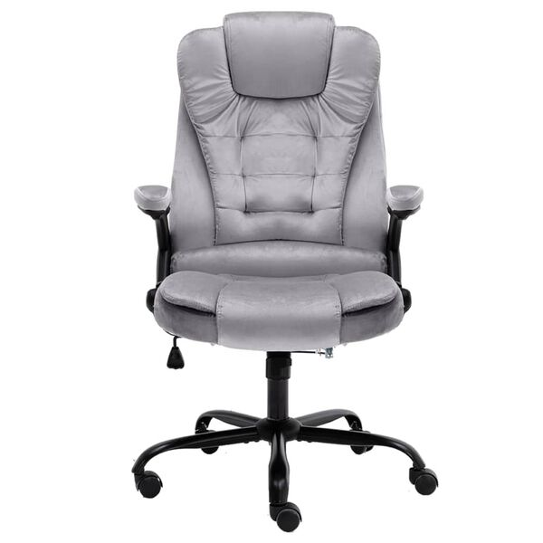 vidaXL B&uuml;rostuhl Hellgrau Samt