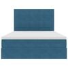 vidaXL Bett mit Stauraum und LED mit LED Dunkelblau 140 x 200 cm Samt