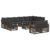 vidaXL Gartensofa-set 13 pcs Grau und Dunkelgrau Poly-Rattan