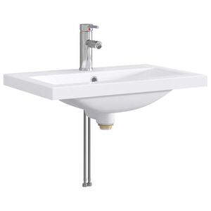 vidaXL Waschbecken f&uuml;rs Badezimmer Chrom 61 x 40 x 16,5 cm Metall