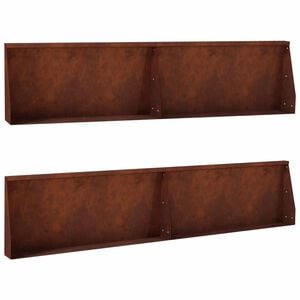 vidaXL St&uuml;tzmauer 4 stk. 100 x 12 x 30 cm Wetterfeststahl Rostoptik