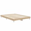 vidaXL Bettgestell Sonoma-Eiche 135x190 cm Holzwerkstoff
