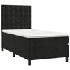 vidaXL Boxspringbett mit Matratze & LED Schwarz 100x200 cm Samt