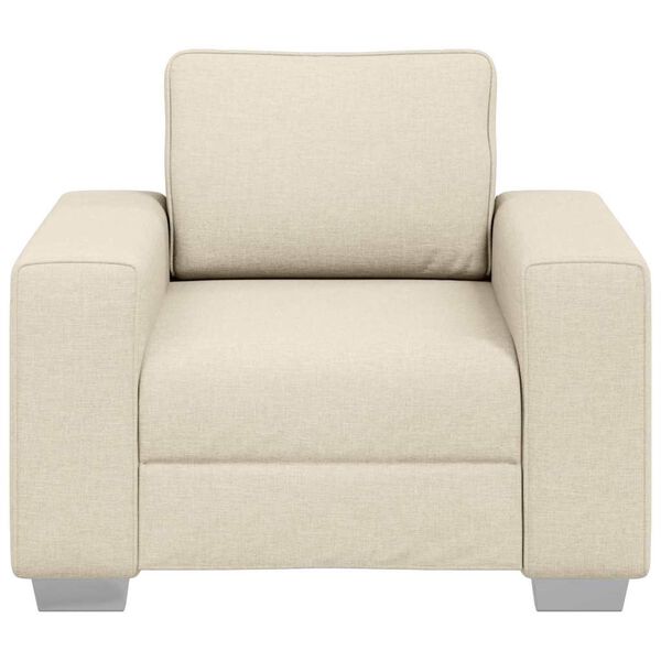 vidaXL Sofa Beige 100 x 80 x 82 cm Leinenmischgewebe