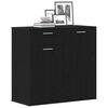 vidaXL Sideboard Schwarz Eichen-Optik 80x36x75 cm Holzwerkstoff