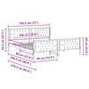 vidaXL Bettrahmen Dunkelgrau 180 x 200 cm Massives Kiefernholz