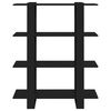 vidaXL Bücherregal/Raumteiler Schwarz 100x30x123,5 cm