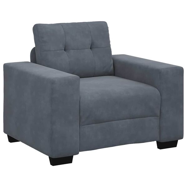 vidaXL Sofa Set 3 pcs Grau Samt