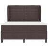 vidaXL Boxspringbett mit Matratze Dunkelbraun 140 x 190 cm Stoff