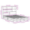 vidaXL Massivholzbett mit Regal ohne Matratze Wachsbraun 120x200 cm