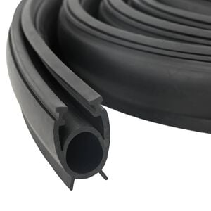 vidaXL Garage T&uuml;rdichtung Schwarz 41 x 33 mm 5,5 m PVC
