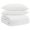 vidaXL Bettdecken Set mit Kissen 3 pcs Wei&szlig; Daunenfeder