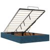 vidaXL Ottomane Bett mit Matratze & LEDs Dunkelblau 120x190 cm Samt