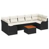 vidaXL Garten-Sofa-Set 8 pcs Schwarz und Weiß