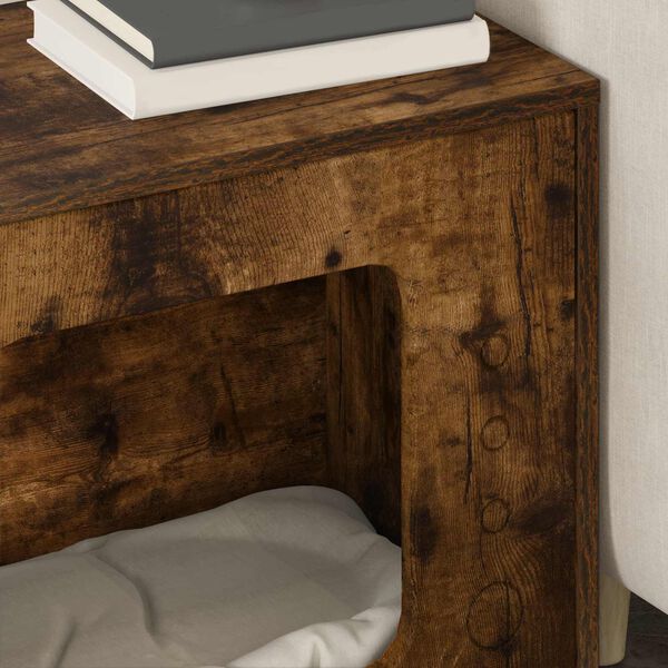 vidaXL Katzenhaus Ger&auml;ucherte Eiche 51 x 30 x 42 cm Holzwerkstoff