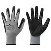 vidaXL Arbeitshandschuhe 24 Stk. Grau und Schwarz 10 / XL Polyester