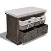 vidaXL Sitzbank mit Stauraum Braun 62&times;33&times;42 cm Paulownia Holz