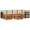 vidaXL Outdoor-Sofagarnitur 6 stk. Natur Massivholz Akazie