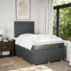 vidaXL Boxspringbett mit Matratze Dunkelgrau 120x190 cm Stoff