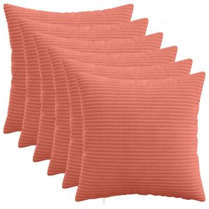 vidaXL Kissenbezug 6 pcs HEERLEN Rot-Orange 30 x 30 cm Cord