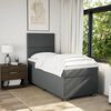 vidaXL Boxspringbett mit Matratze Dunkelgrau 80x200 cm Stoff