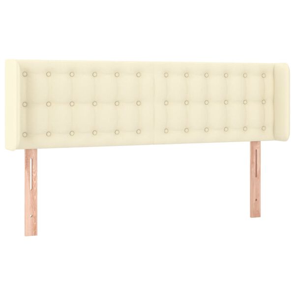 vidaXL Kopfteil mit Ohren Creme 147x16x78/88 cm Kunstleder