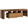 vidaXL TV-Schrank mit LED Altholz-Optik 140x36,5x40 cm Holzwerkstoff